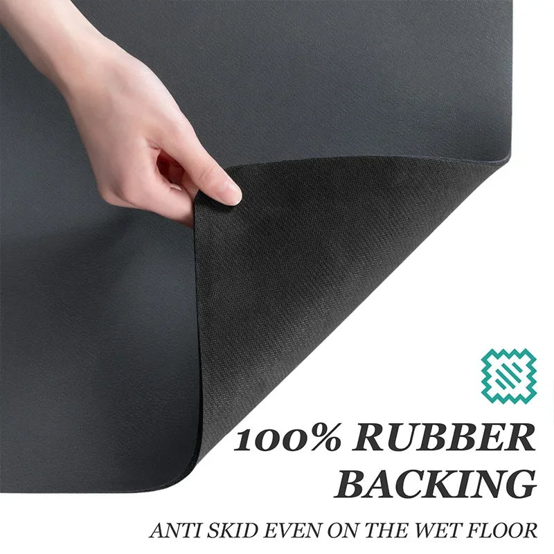 Belro absorbent dish drying mat in 30x40cm laid on kitchen countertop, designed for drying dishes and kitchenware.