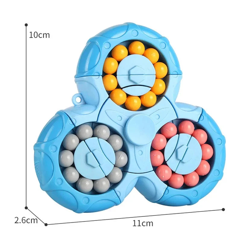 Belro rotating magic bean fidget toy in random color, perfect for stress relief and sensory play, featured in close-up shot.