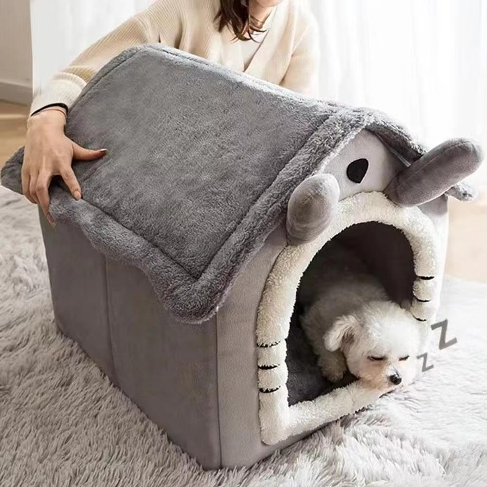 Belro indoor cat house with cozy enclosed design, made of wood and soft cushions for comfortable feline shelter.