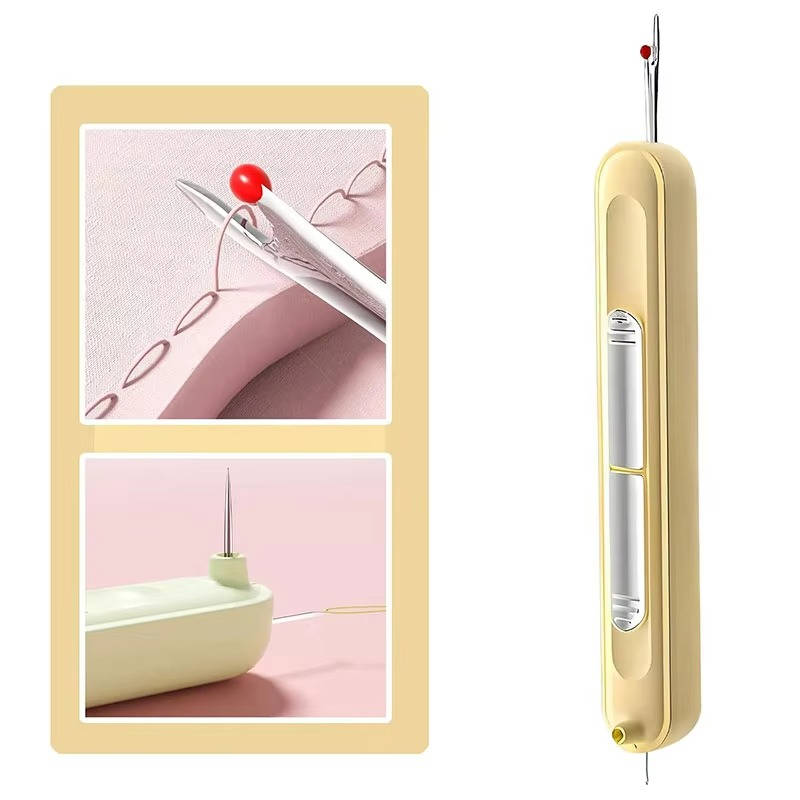 Belro needle threader and seam ripper tool for men's clothing, featuring a compact design and easy-to-use features.