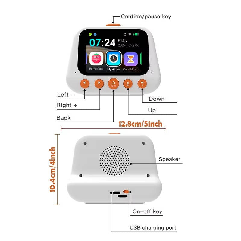 Belro AI Smart Alarm Clock displaying digital time with sleek design, suitable for health and beauty routines.