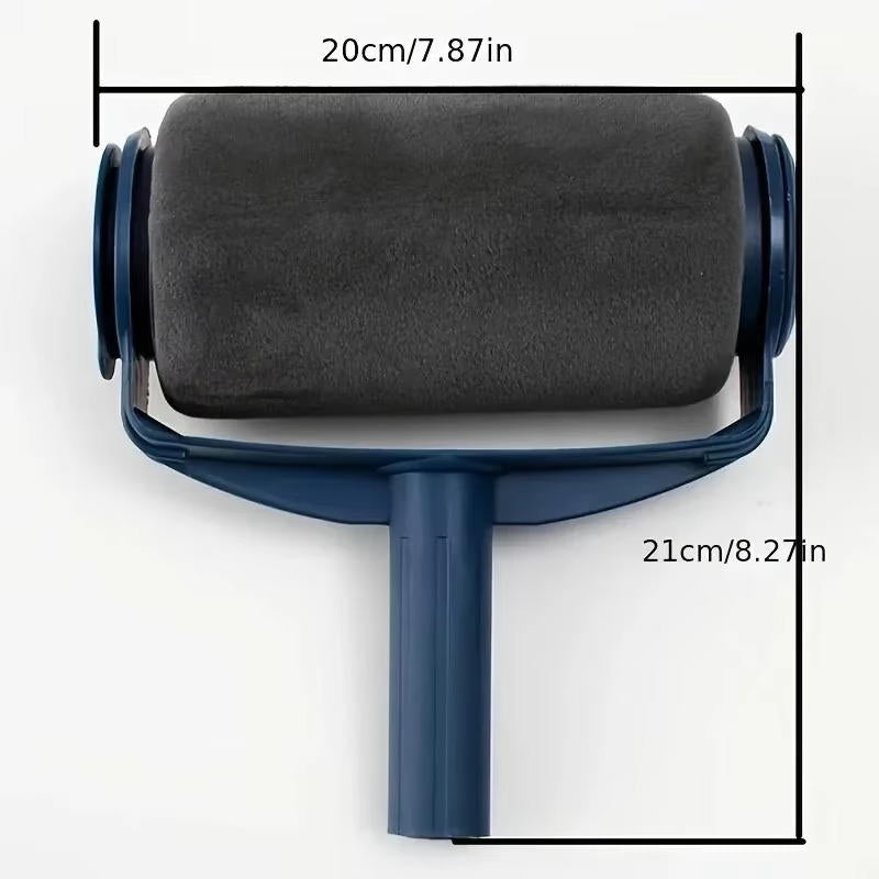 Belro self priming paint brush roller for smooth application, shown in close-up with a comfortable handle and vibrant paint coverage.