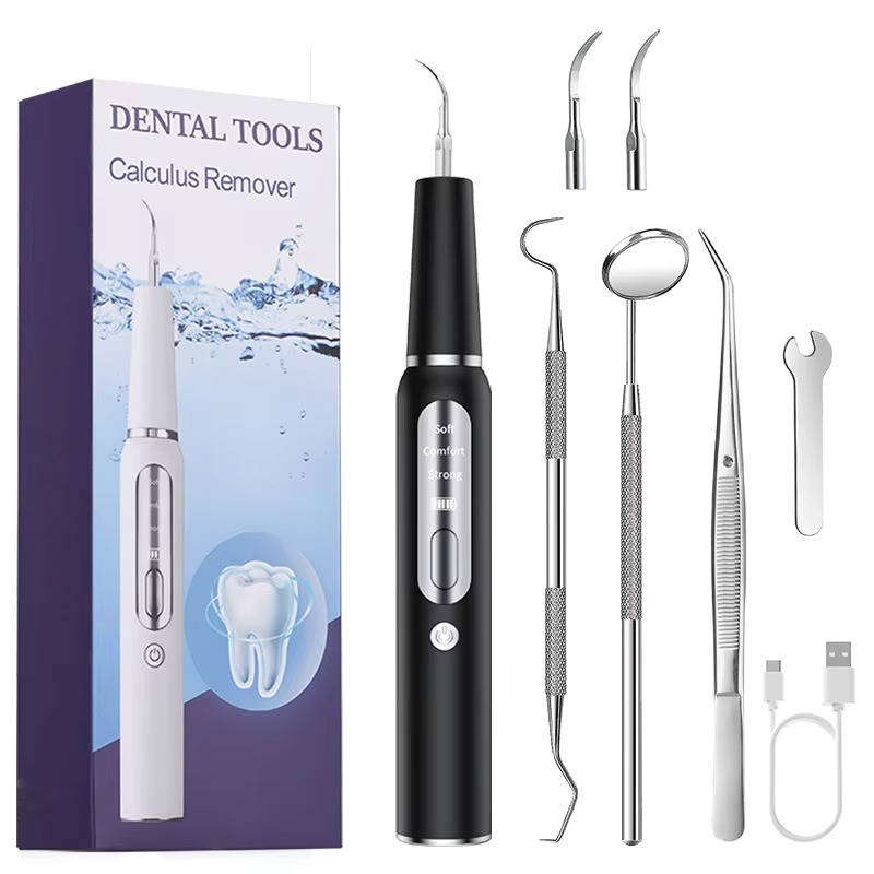 Belro dog plaque and tartar calculus remover tool for at-home oral care, featuring a stainless steel tip and ergonomic handle.