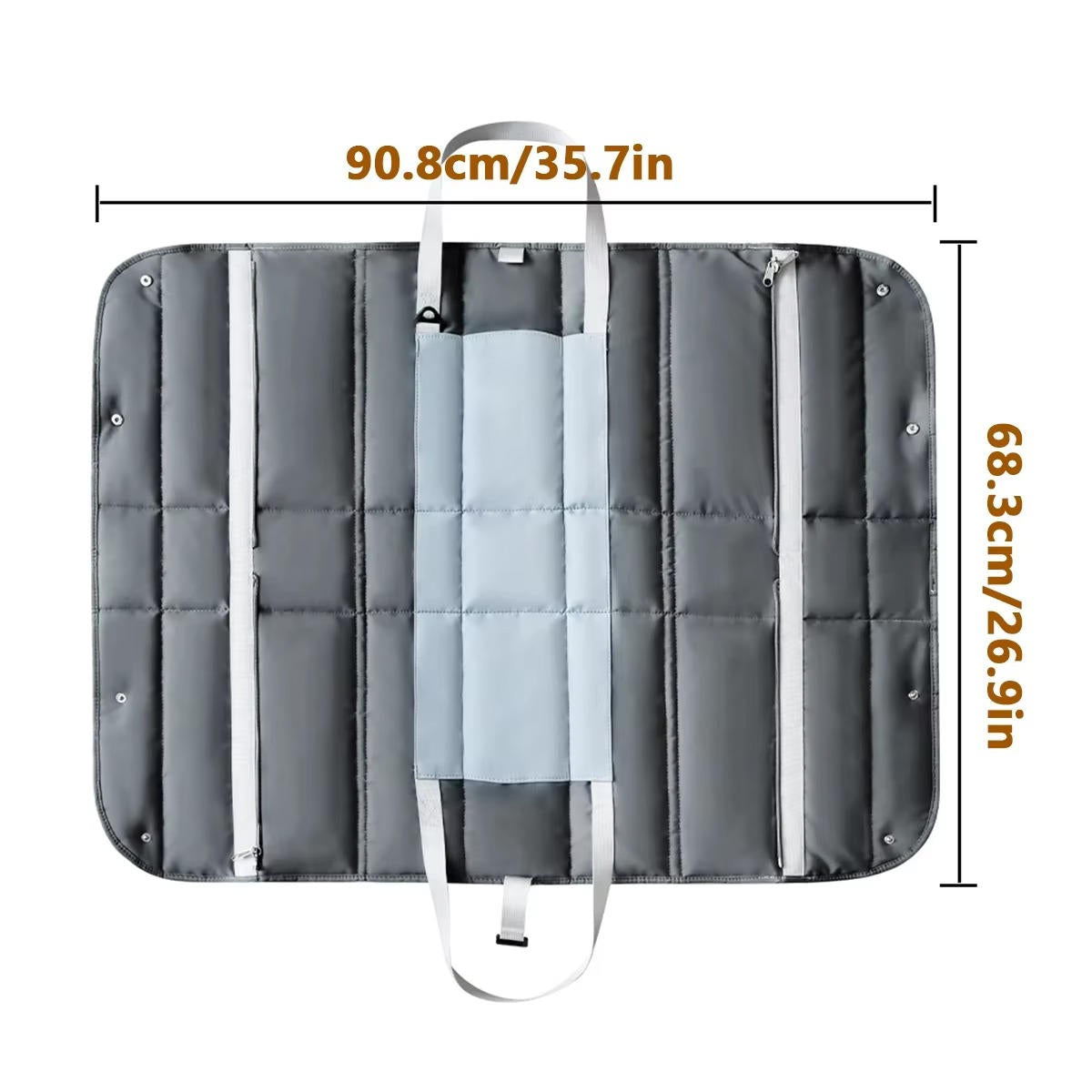 Belro dog travel bag with multiple compartments, compact design, and adjustable strap, ideal for carrying pet essentials during trips.