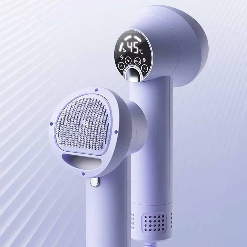 Belro pet hair dryer in black with ergonomic handle, designed for efficient grooming and quick drying of pet fur.