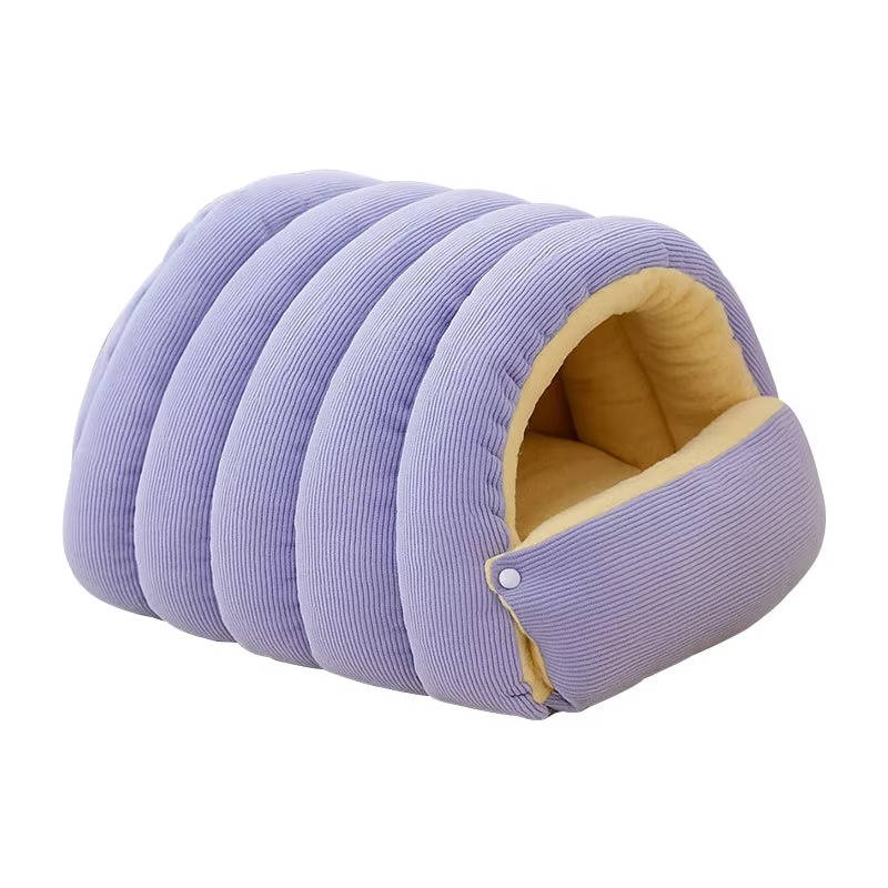 Belro washable winter cat bed with removable cover, cozy enclosed design for cats' comfort and warmth.