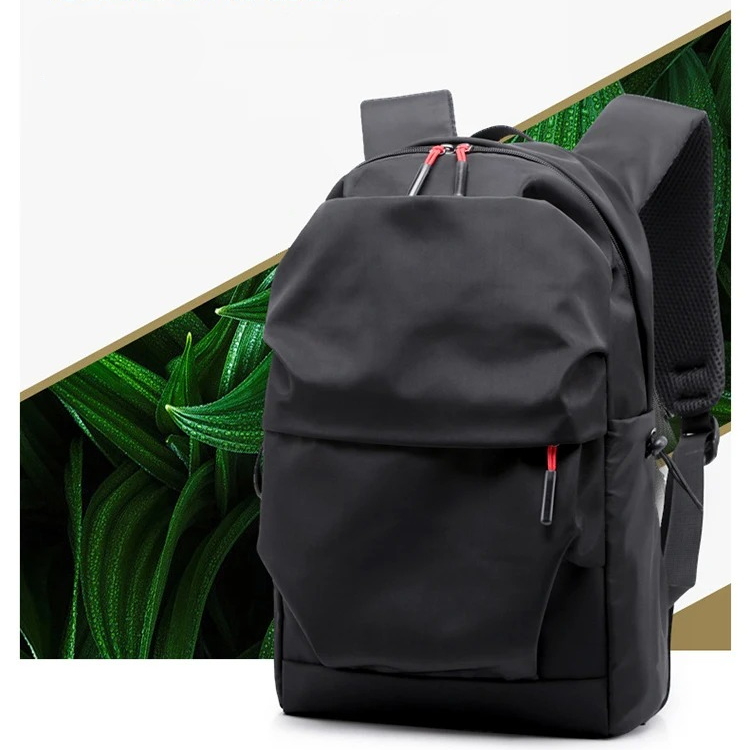 Black minimalist backpack by Belro designed for electronics and laptops, featuring sleek, simple design with multiple compartments.