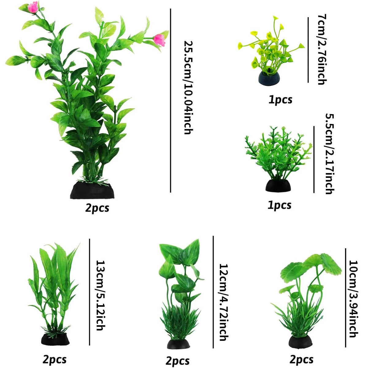 Colorful Belro fish tank decoration with aquatic plants and rocks, ideal for enhancing freshwater aquarium environments.