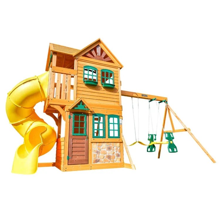 Casavibeo KidKraft Boulder Station Playset with climbing, slide, and play features for kids outdoors.