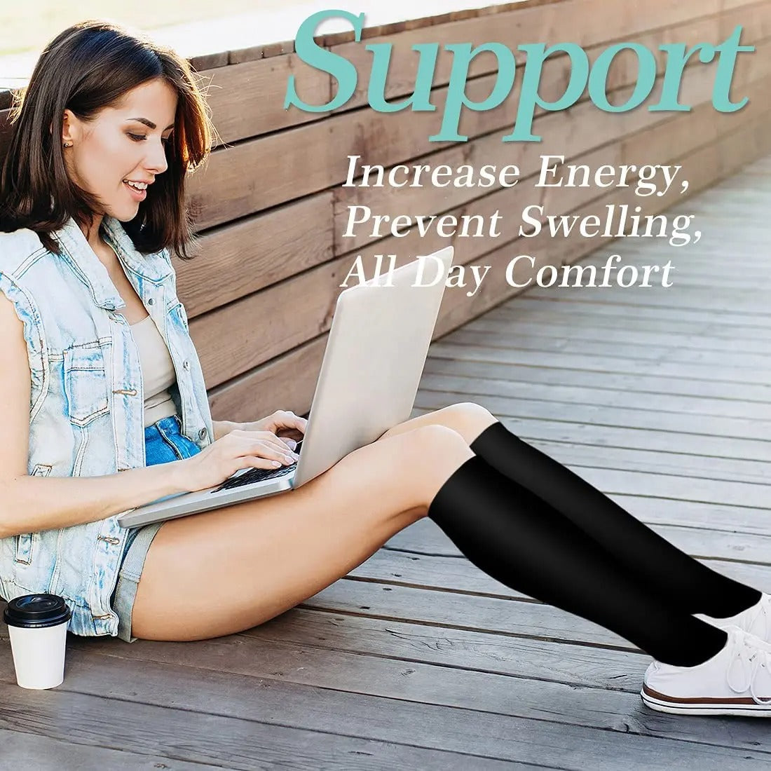 Belro medical compression socks in a neutral color, designed to improve circulation and support leg health.