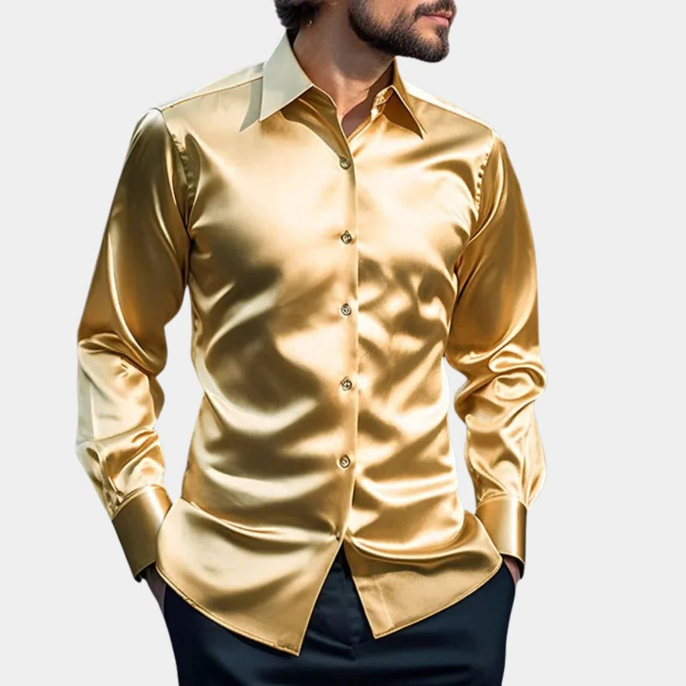 Men's Belro business style shirt, made of crisp fabric, featuring a classic collar and button-down front.