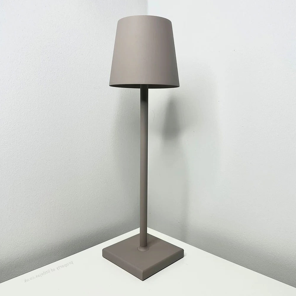 Belro contemporary cordless modern desk lamp with sleek design and adjustable arm, ideal for modern home or office lighting.