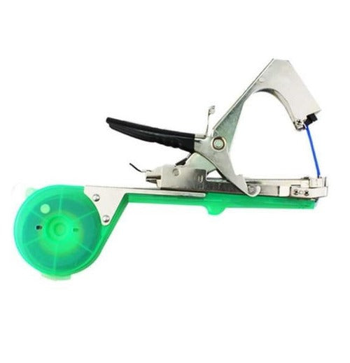 Belro plant strappers for outdoor gardening, showing flexible green ties for supporting and securing plants in the garden.
