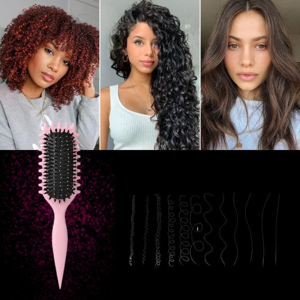 Belro Curl Defining Brush for hair care, featuring bristles designed to shape and define curls effectively.