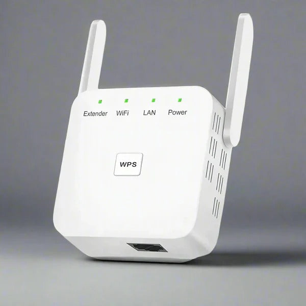 Belro 5G dual-band WiFi booster extending wireless internet coverage in a home environment