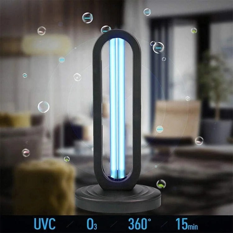 Belro ultraviolet sterilizer lamp for baby bottles and nursing accessories, emitting UV light for sterilization.