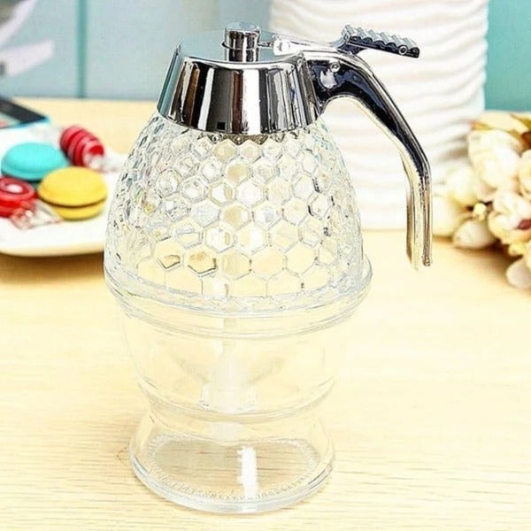 Belro Easy Honey Dispenser Kettle for kitchen and dining, featuring a clear glass body and easy-to-use spout for honey storage.