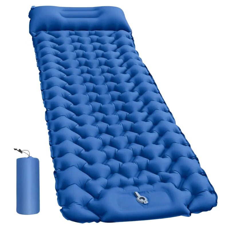 Belro ultralight and compact sleeping pad for outdoor camping, showing its lightweight design and durable material.