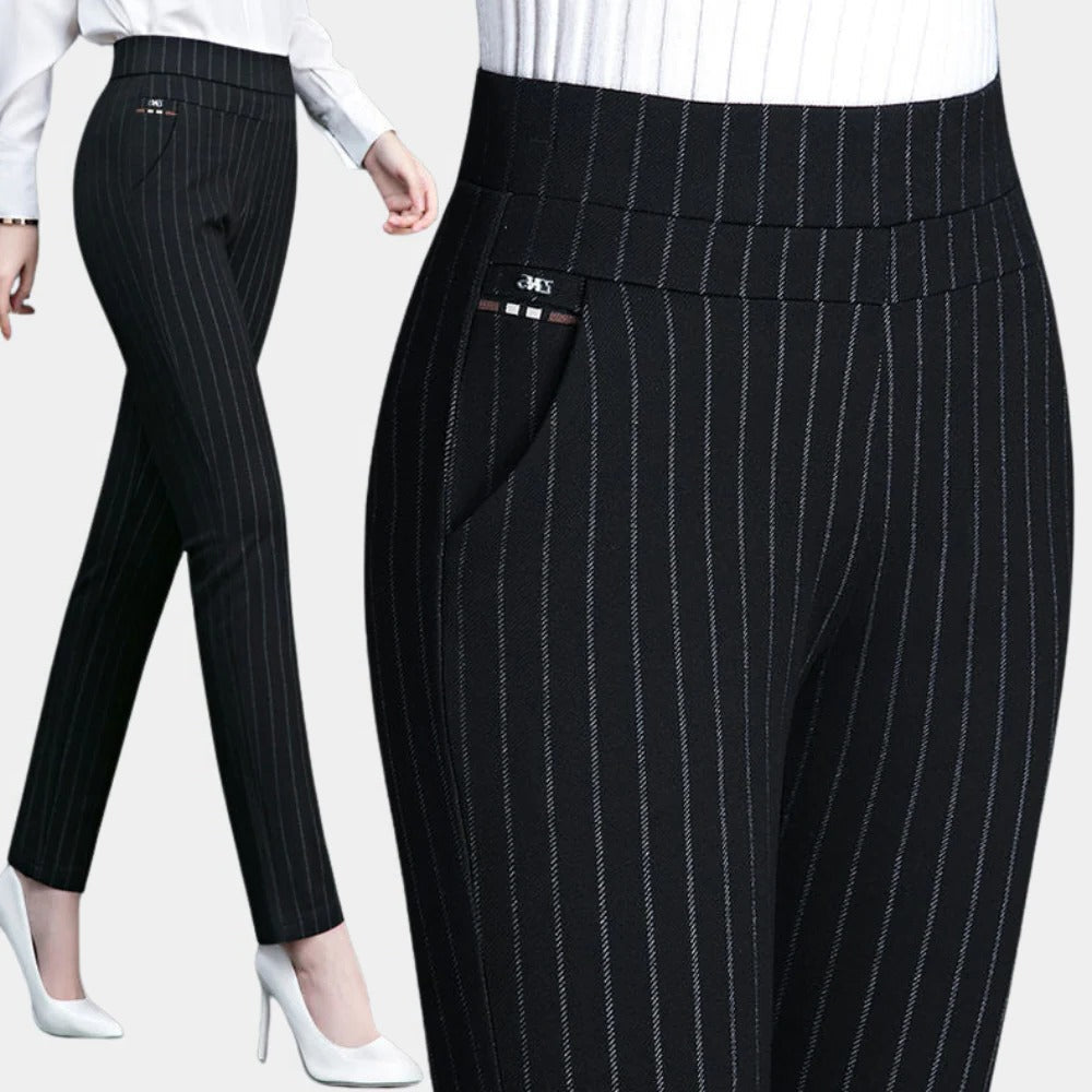 Belro high waist stretch pants in black, fitted clothing underwear with a smooth, comfortable design for versatile wear.
