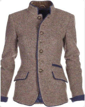 Elegant solid color women's jacket by Belro, featuring a sleek design and tailored fit, perfect for casual or formal wear.