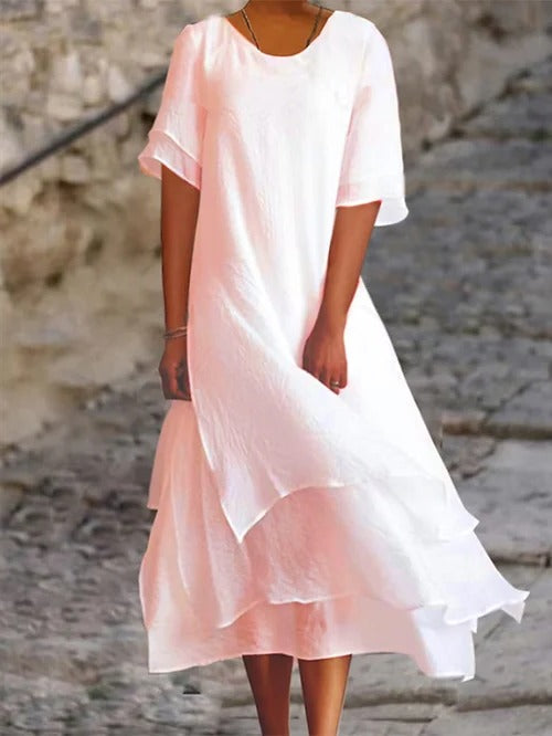 Belro men's double layer cotton and linen clothing showing fabric texture and layered design in natural light