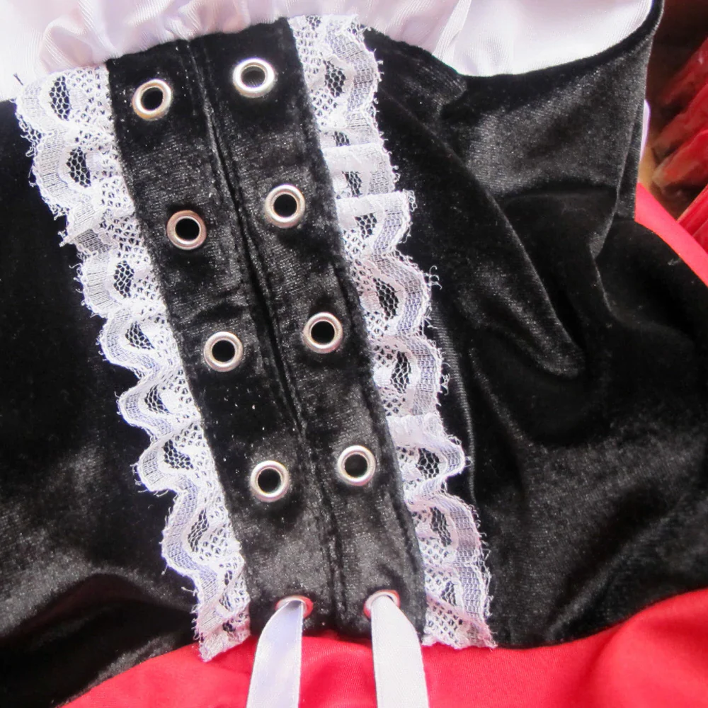 Belro Little Red Riding Hooded Dress for women, featuring a red hooded costume with a playful, fairy-tale inspired design.