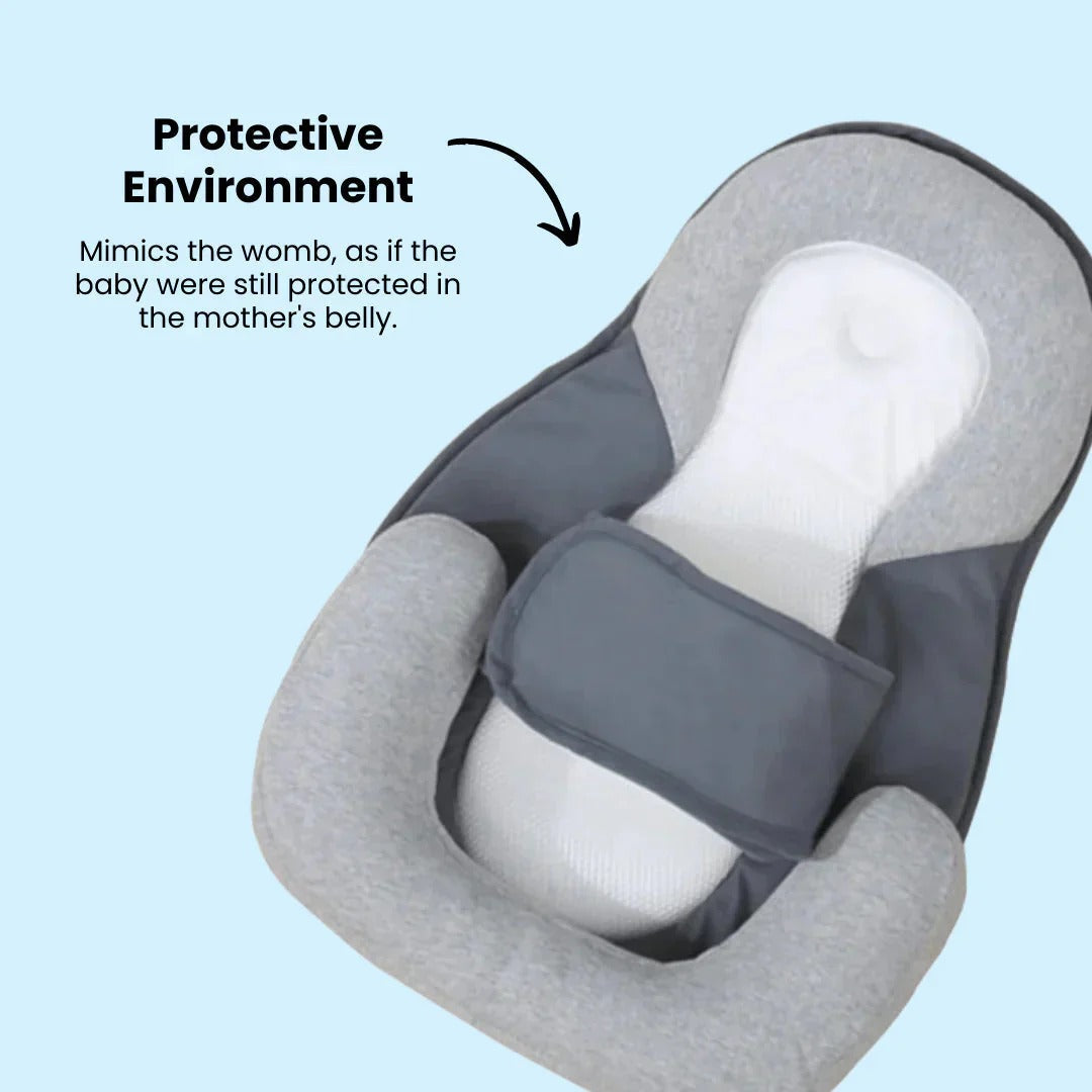 Belro anti-spit-up infant pillow with soft fabric and ergonomic design, ideal for comfortable baby sleep and feeding support