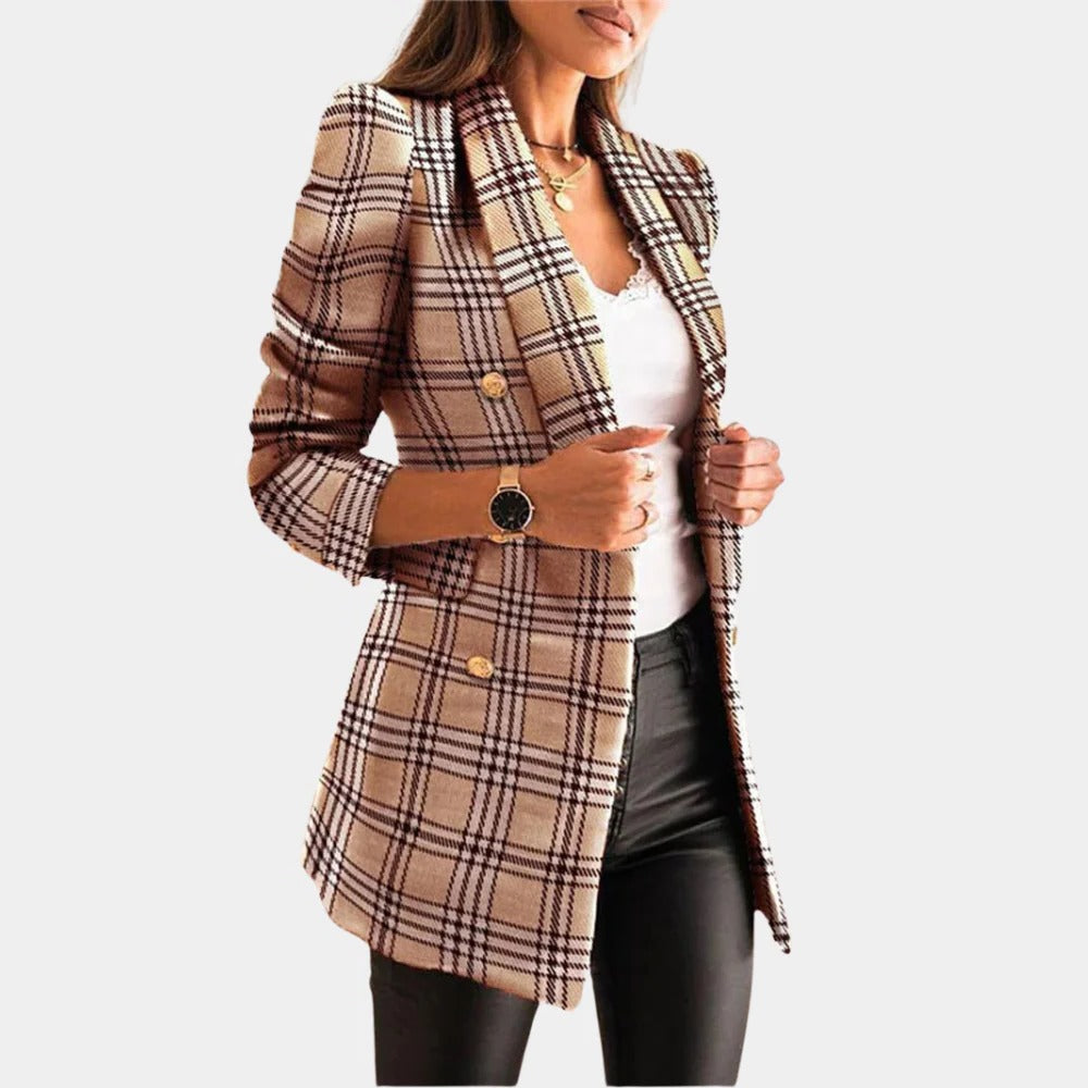 Belro women's blazer styled with pants, featuring a tailored fit and classic design, suitable for professional or casual wear.