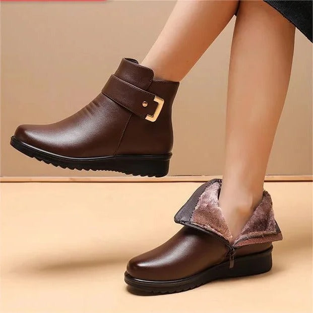 Belro orthopedic boots in black, supportive footwear with sturdy soles and padded ankle support for foot injury recovery.