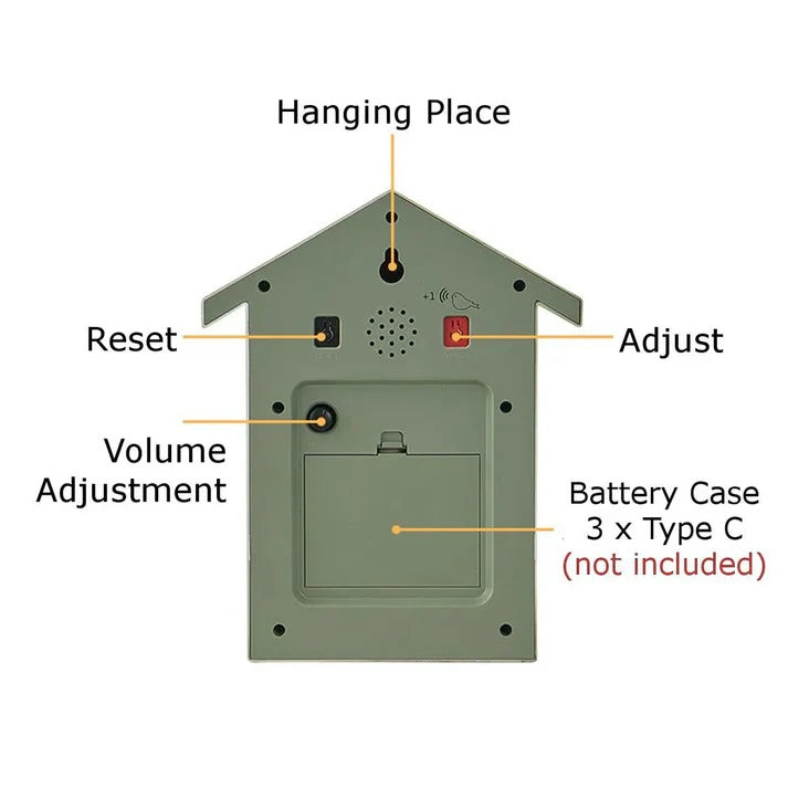 Decorative Belro cuckoo clock with intricate design, suitable for home and garden decor, showcasing detailed craftsmanship.