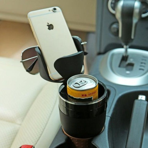 Belro Multi-Function Car Storage Organizer inside a vehicle showing multiple compartments for accessories and small items.