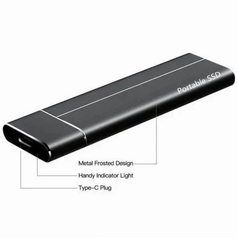 Belro portable SSD for large storage, compact electronic device with USB connection, suitable for data backup and transfer.