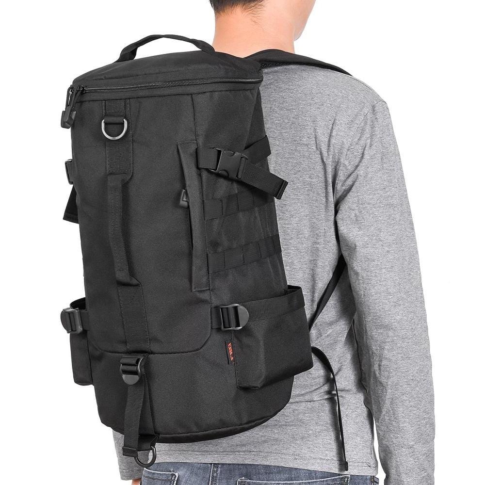 Belro fishing tackle backpack with multiple compartments, rod holders, and sturdy design for organized fishing gear storage.