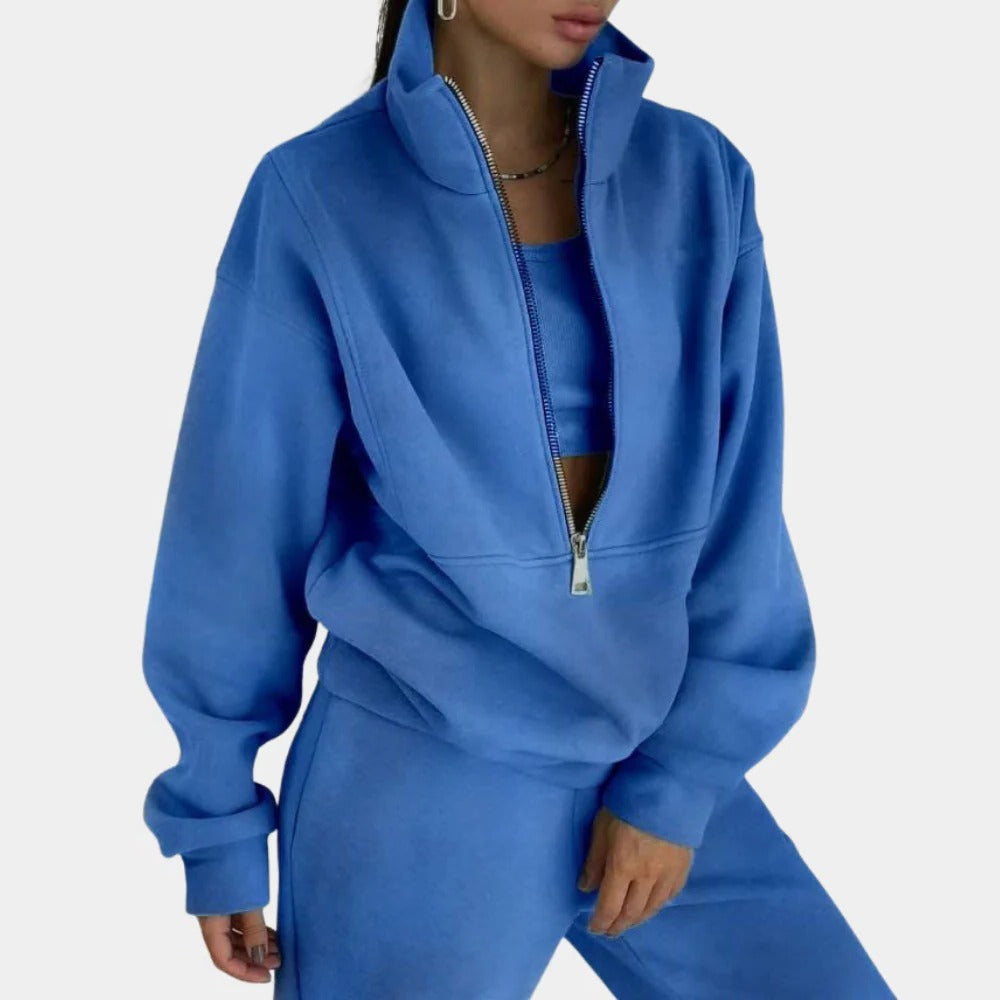 Belro women's two-piece tracksuit set featuring comfortable sleepwear with a relaxed fit and stylish design.