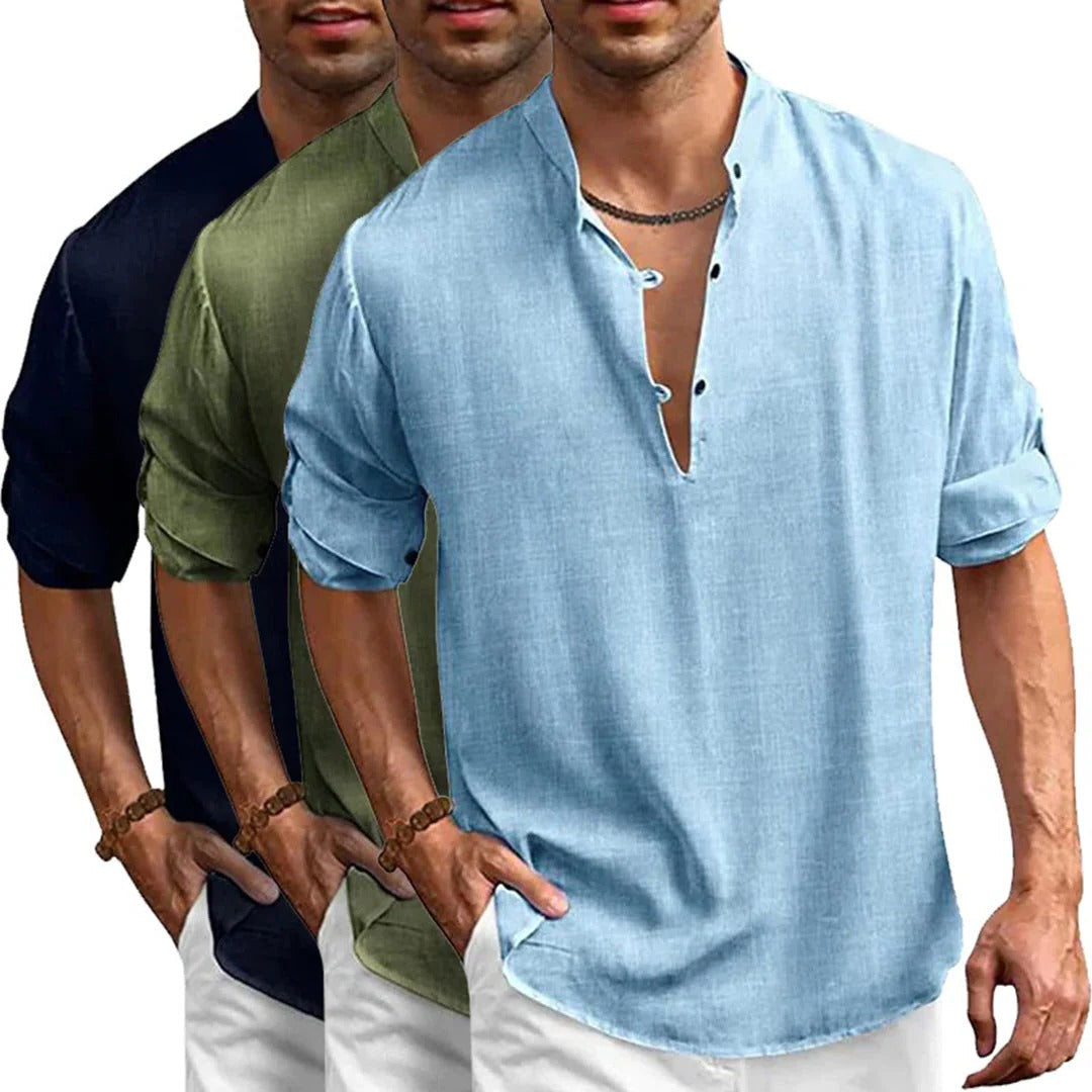 Men's stylish Belro shirt with a modern design, featuring a comfortable fit and casual style, shown on a hanger.