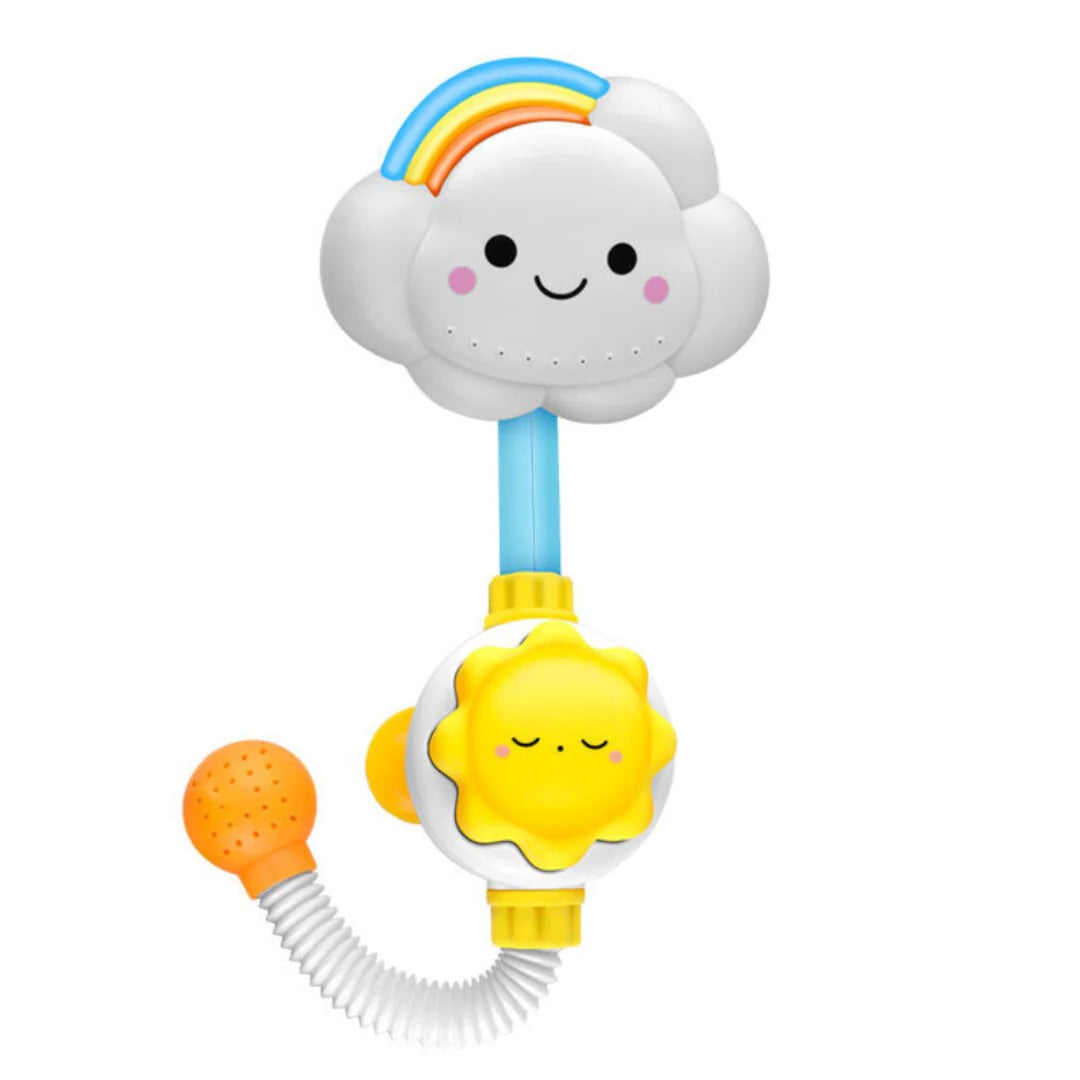Belro baby bath toy cloud shower head for kids, colorful plastic toy with water spray features for bath time fun