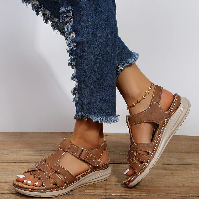 Belro women's orthopaedic sandals with Velcro straps, comfortable footwear with supportive soles and adjustable fit.