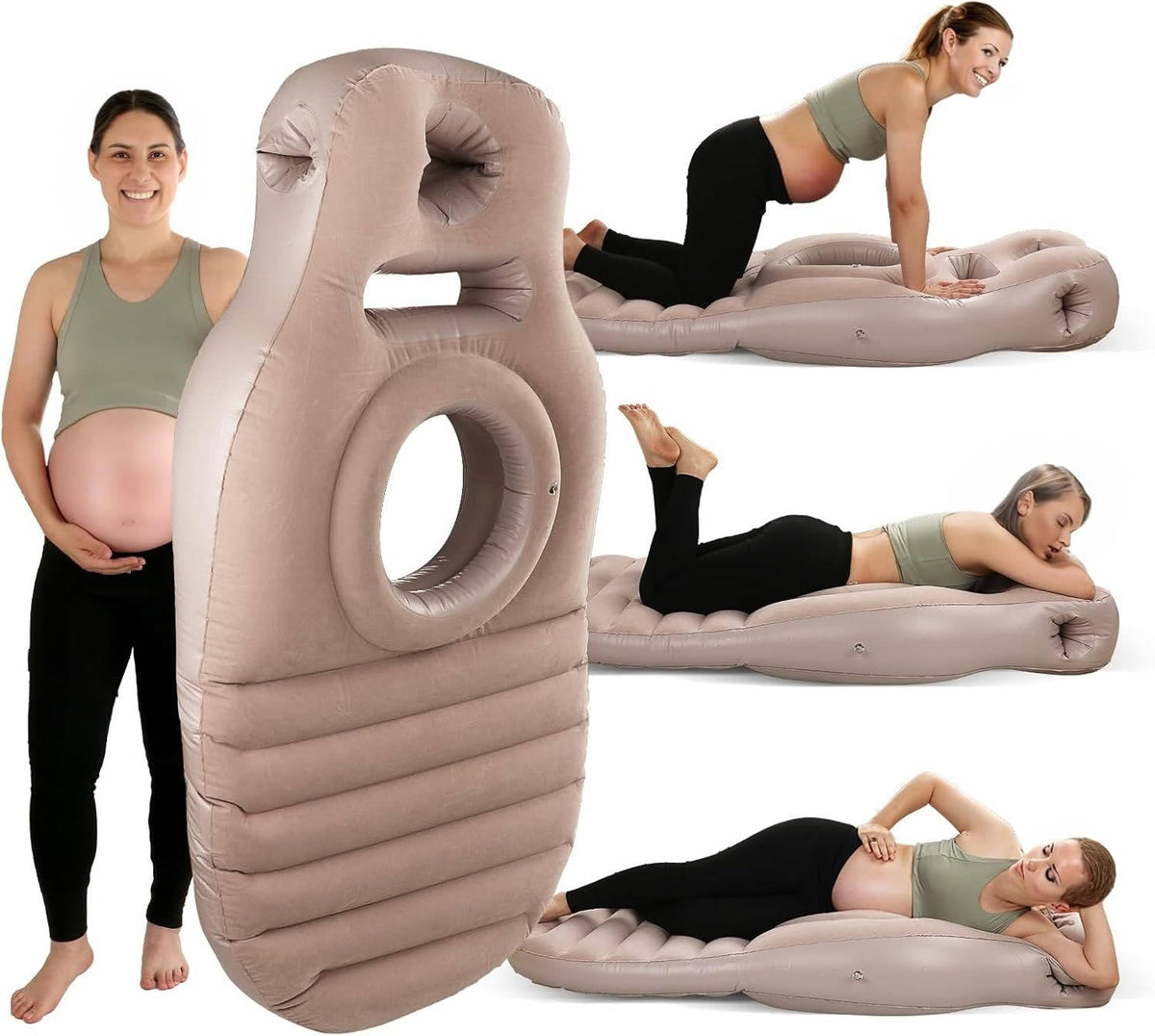 Belro pregnancy pillow designed for stomach support, ideal for comfortable sleep during pregnancy in a home bedding setting.