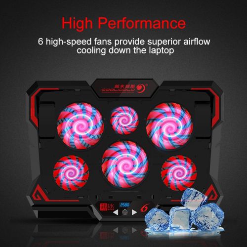 Belro gaming laptop cooler with adjustable fan speeds and cooling vents, designed to improve laptop performance during gaming sessions.