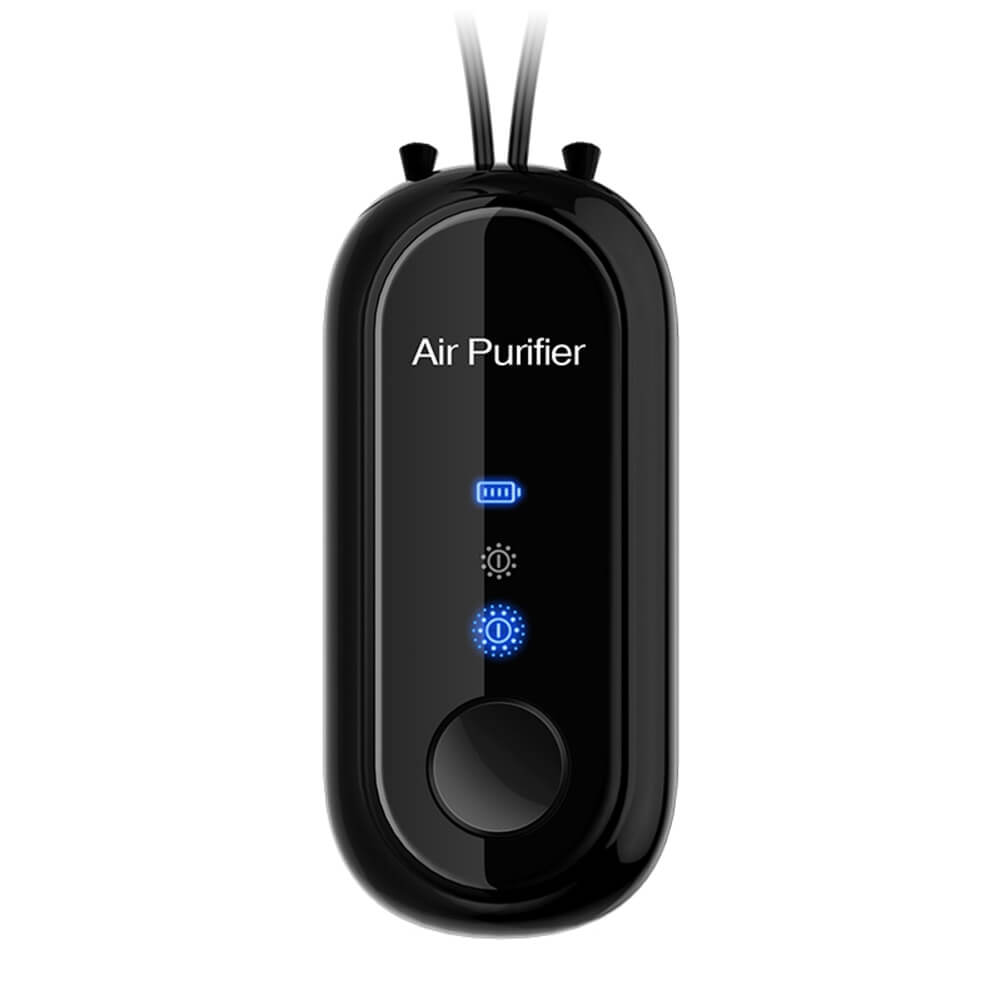 Belro personal mini air purifier necklace, wearable electronic air purifier with USB charging, compact portable air cleaning device.