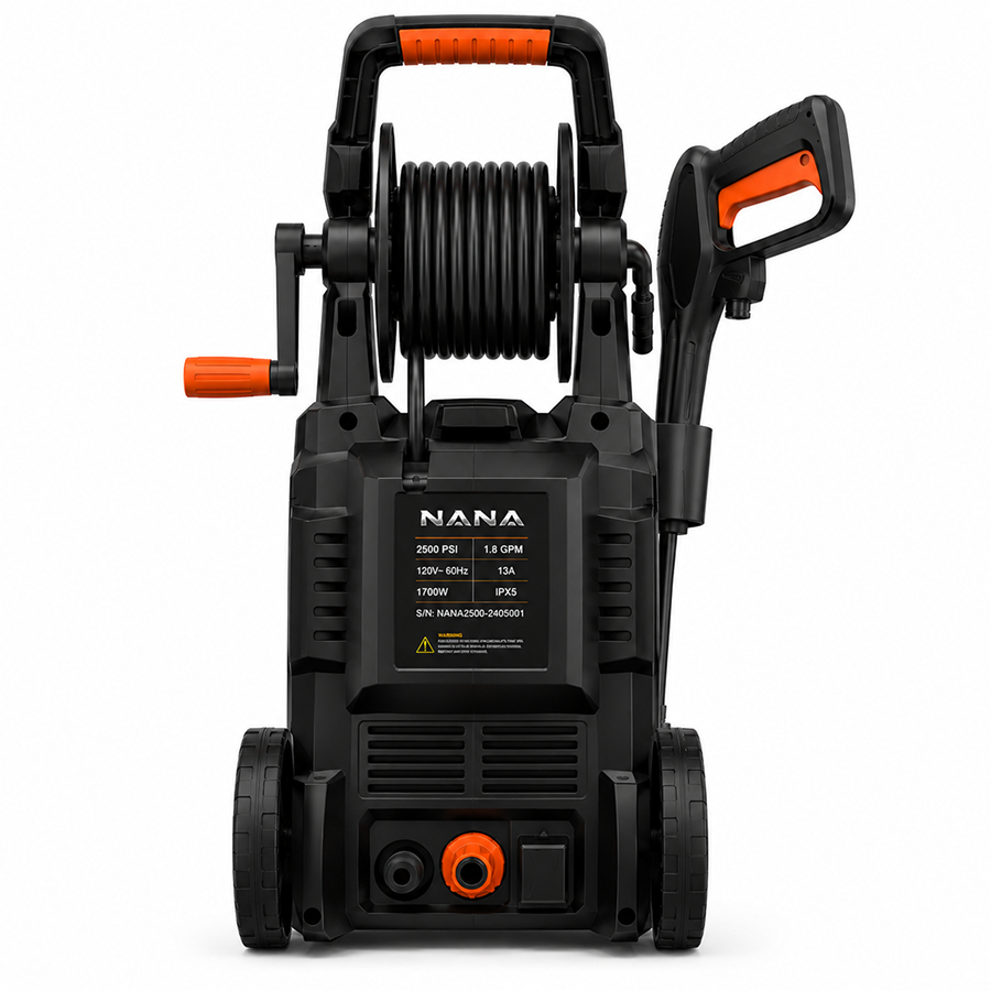 Casavibeo Nana Hardware AquaForce electric pressure washer with 2300 PSI, featuring a compact design and spray gun for cleaning tasks.