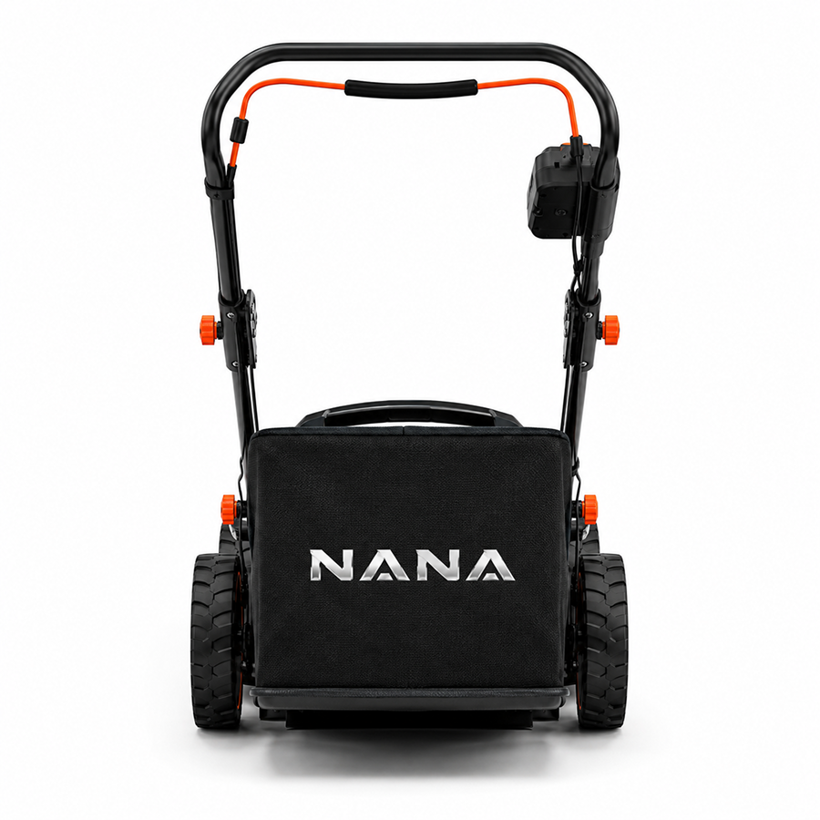 Casavibeo Nana Hardware MowForce 40V cordless lawn mower with walk-behind design and adjustable cutting height.