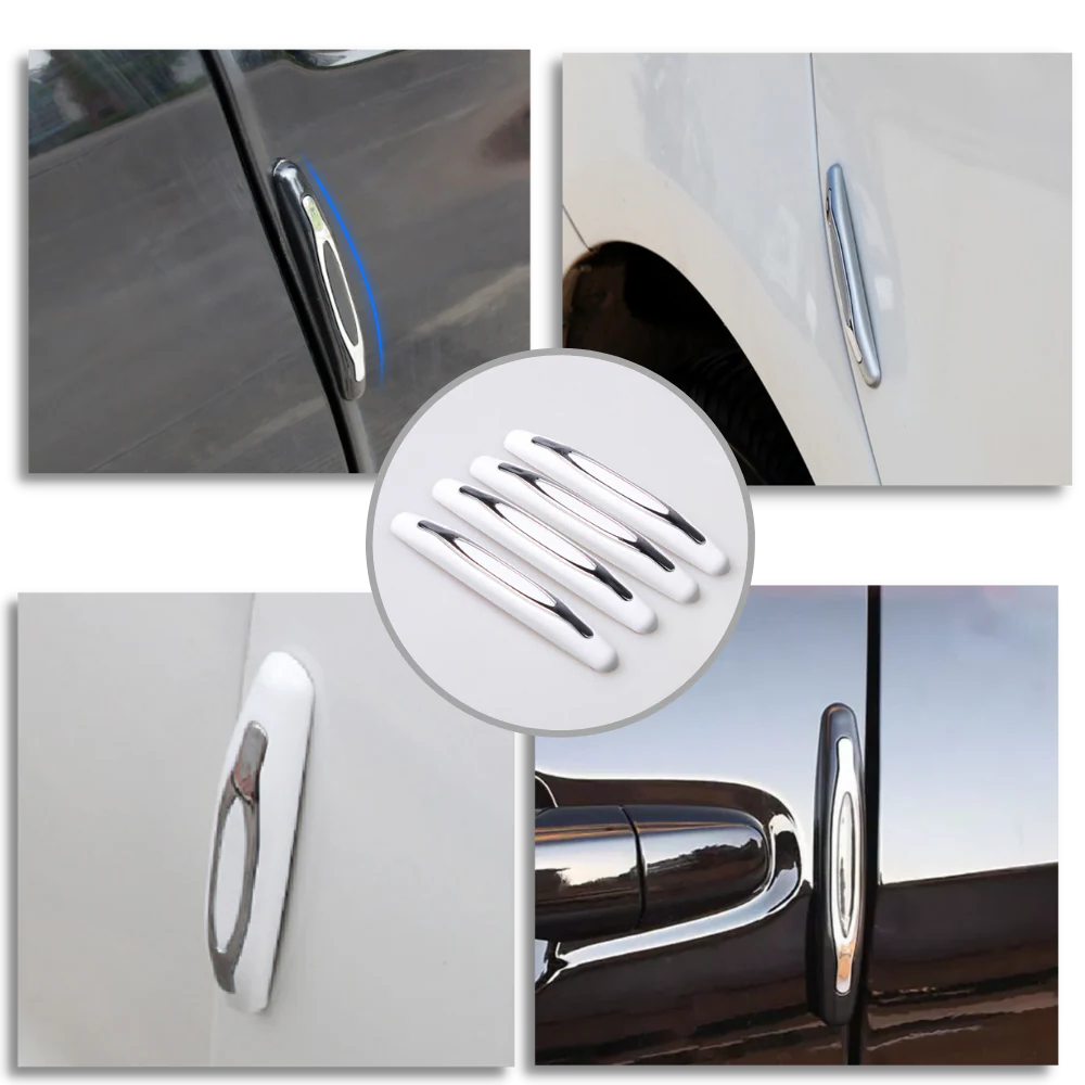 Belro 4-pack car door protection strips designed for baby and kids car doors, preventing dents and scratches during travel.
