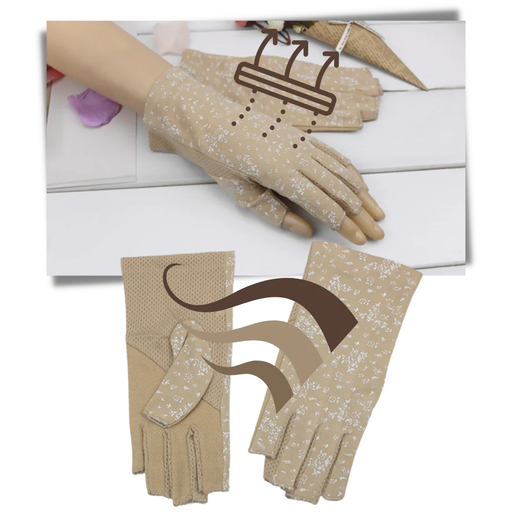 Belro UV-protective cotton gloves, stylish accessories with a comfortable fit and lightweight design, suitable for sun protection.