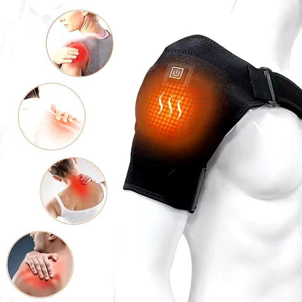 Belro heat therapy shoulder brace for pain relief, adjustable strap and padded design for shoulder support and soothing heat therapy.
