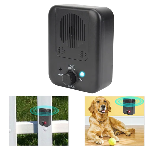Belro dog anti-barking device for pet training, small handheld gadget with a digital display and control buttons.