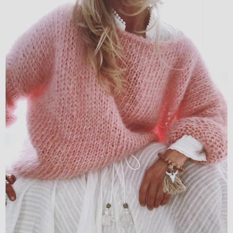 Belro stylish knitted sweater, cozy clothing with a textured knit pattern, in a versatile color, perfect for casual wear.