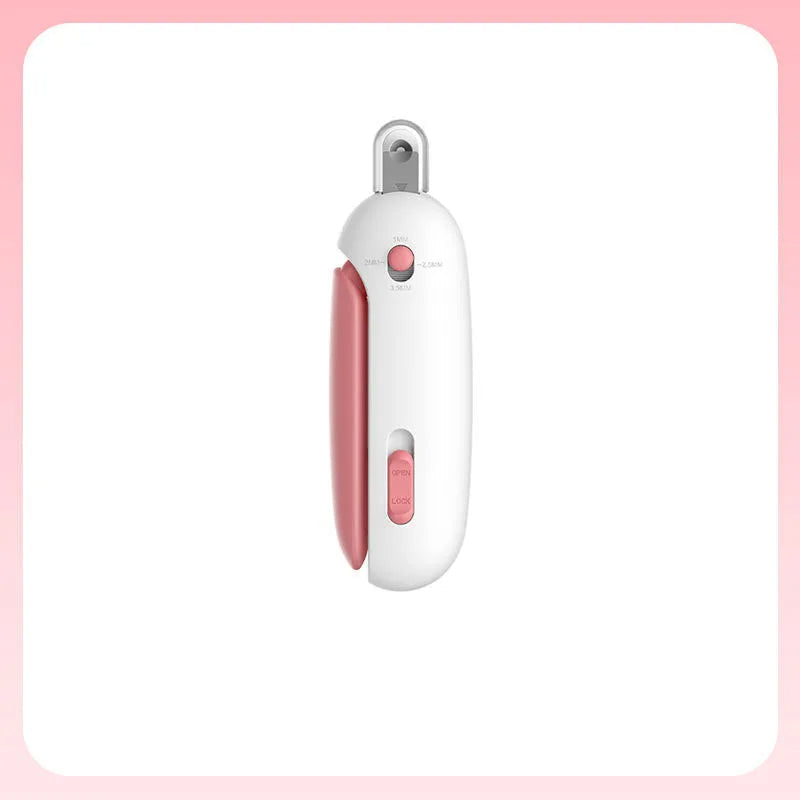 Pink Belro professional cat and dog nail clippers for grooming, featuring a comfortable grip and sharp blades for easy trimming.