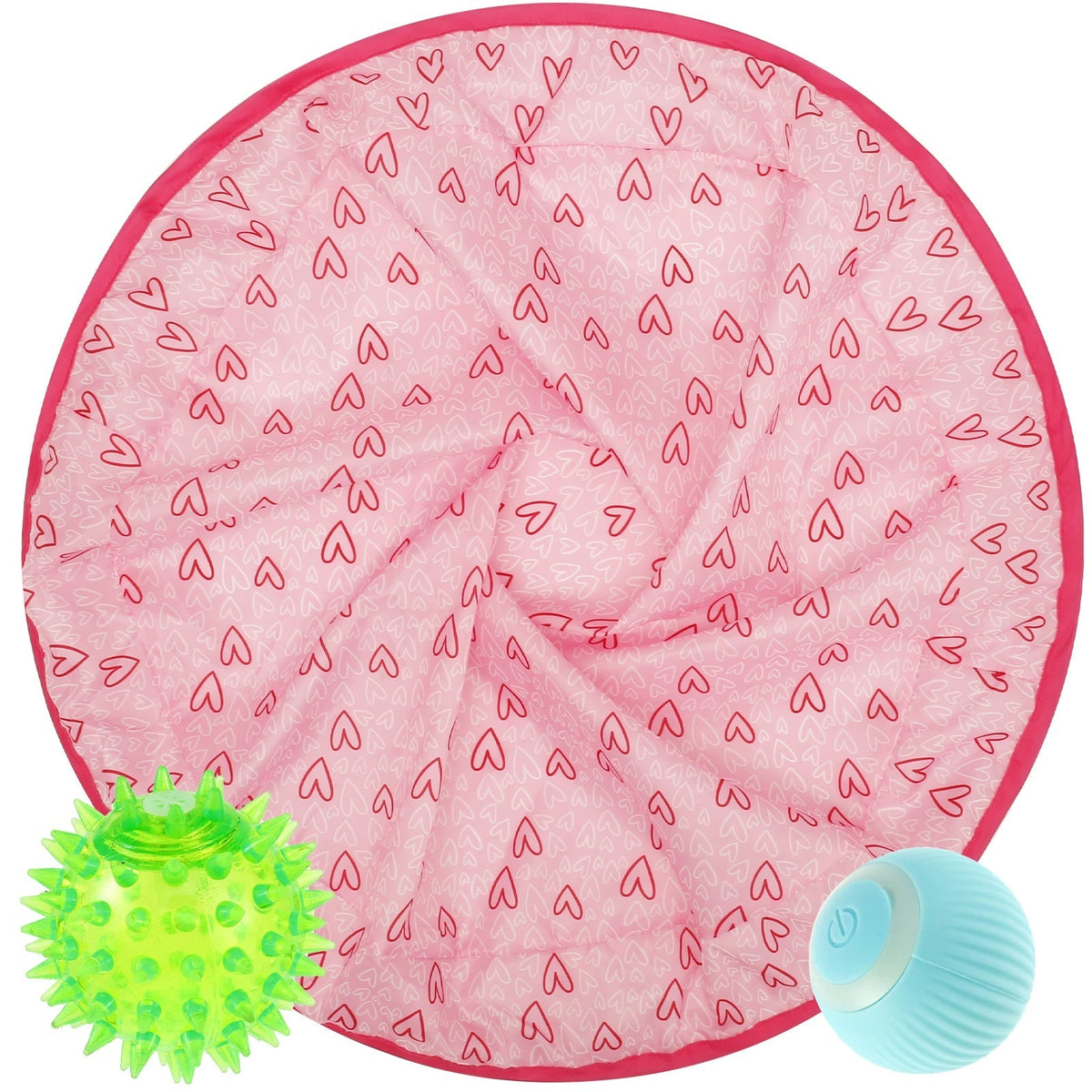 Pink Belro interactive cat hunting toy with a smart ball, designed to entertain and engage cats in playful hunting activities.