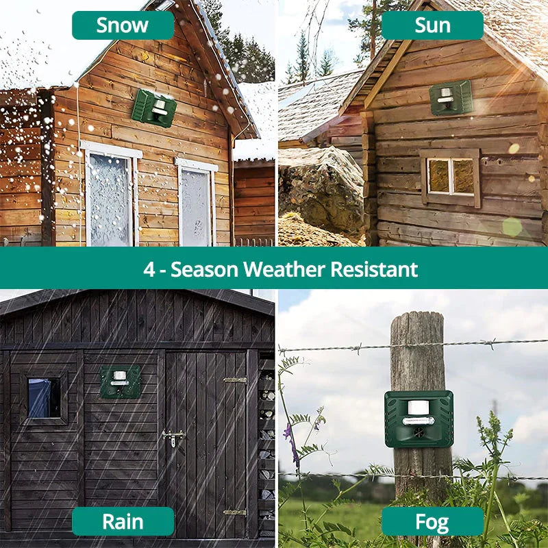 Belro Woodpecker Ultrasonic Repeller for outdoor pest control, features a compact design to deter pests effectively.